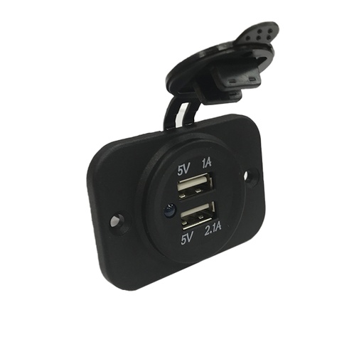 [TM-SF50782-3] Cargador Toma Usb Doble 12v Motorhome Rv Lancha Auto
