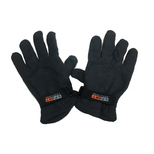 [POLAR-GRISOSCURO] Guantes Polar Doble Interior Abrigado Con Abrojo