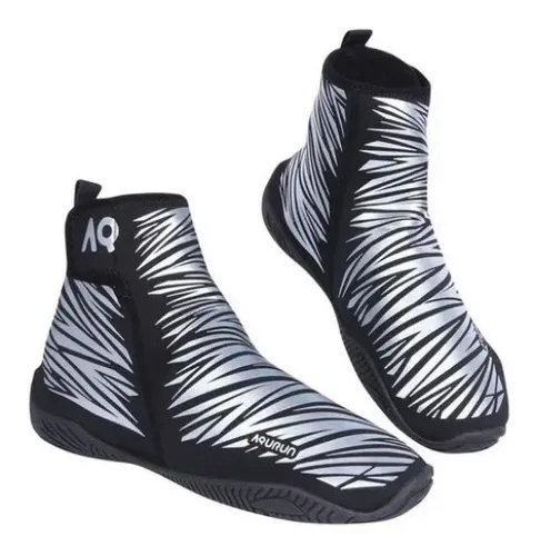 [PIR-P50061 PLAT45-46-300] Zapatillas Botas Náuticas Neoprene Aqurun Plateado 300 45-46