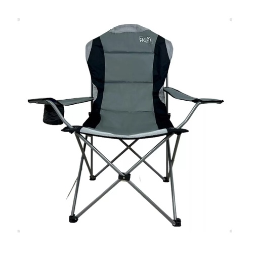 [Rofft-A0080 Gris] Silla Sillon Plegable Camping Director Reforzado Gris