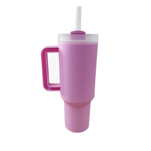 [AGDT-MANI RosaClaro] Vaso Térmico Plástico Doble Capa No Quencher No Stanley 1 Lt