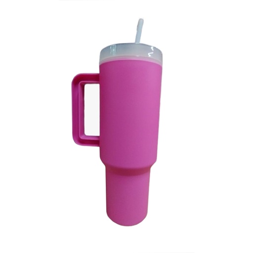 [AGDT-MANI RosaOscuro] Vaso Térmico Plástico Doble Capa No Quencher No Stanley 1 Lt
