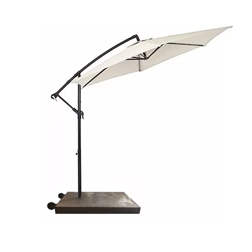 [Rofft-RSJ-0320-Base] Sombrilla Jardin Patio Grande Lateral Con Base Extra Pesada