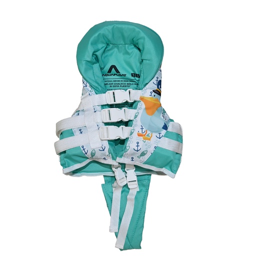 [KIE-1010130439902 VerdeAgua] Chaleco Super Bebe Ski Aquafloat Salvavidas Pileta Rio Pna Pelicano 