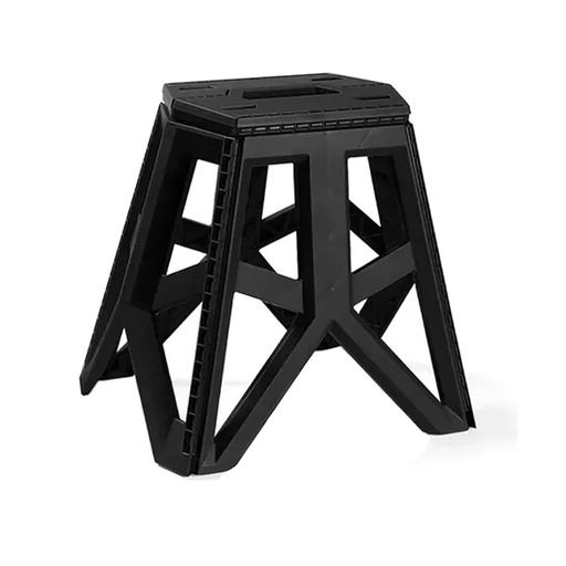 [AGDT-SR01-NEGRO] Banquito Plegable Plastico Banco Alto Jardin Camping