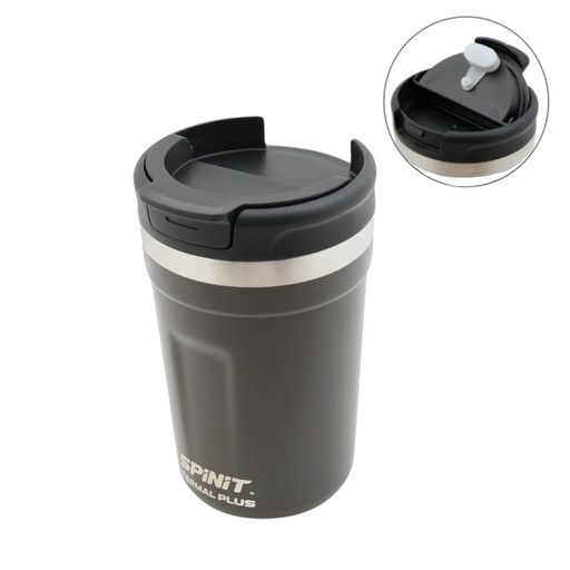 [AB-189024] Vaso Termico Spinit Termal Plus 380 Ml Acero Inoxidable Negro
