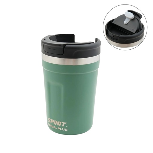 [AB-189027] Vaso Termico Spinit Termal Plus 380 Ml Acero Inoxidable Verde