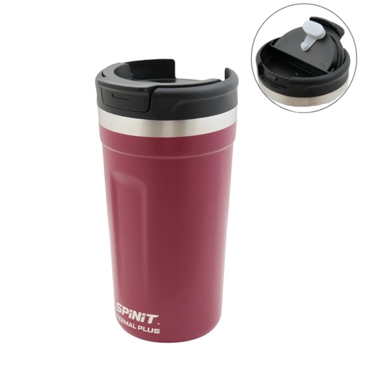 [AB-189030] Vaso Termico Spinit Termal Plus 480 Ml Acero Inoxidable Rojo