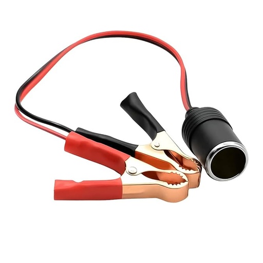 [AGDT-DSY-1M-CLIP] Toma Hembra 12v Cable Pinzas Cocodrilo Auto Moto Lancha