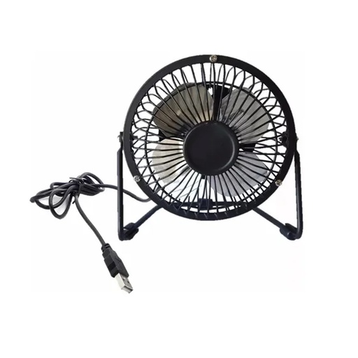 [AGDT-FAN-USB-4 BLACK] Mini Ventilador Usb Portatil 4 Pulgadas Escritorio Motorhome