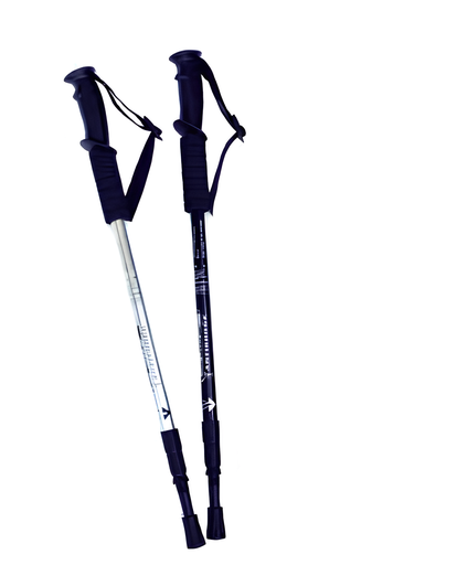 [AW-1030023] Bastón De Trekking Awayco Senderismo Antishock Montaña Plateado