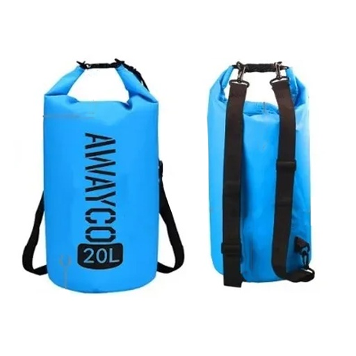 [AW-1030041] Bolso Mochila Estanco A Prueba De Agua Impermeable Awayco 20lt Celeste
